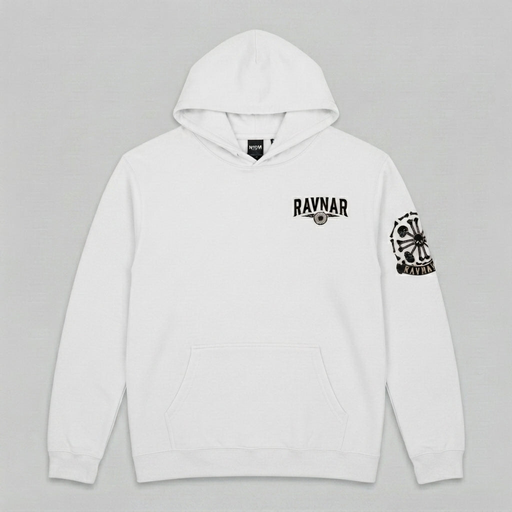 Ravnar Crest Hoodie White