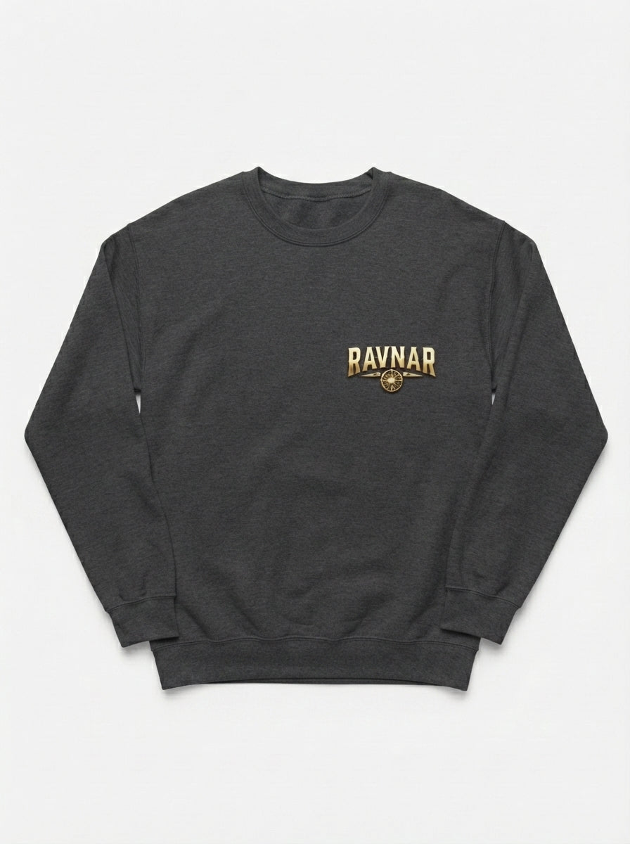 Ravnar Crown Of Bones Charcoal Grey Sweatshirt