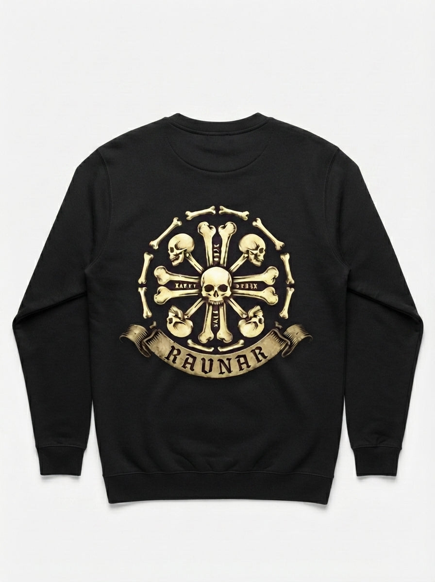 Ravnar Crown Of Bones Black Sweatshirt