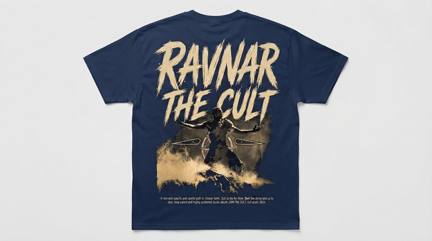 Ravnar The Cult T shirt Navy Blue