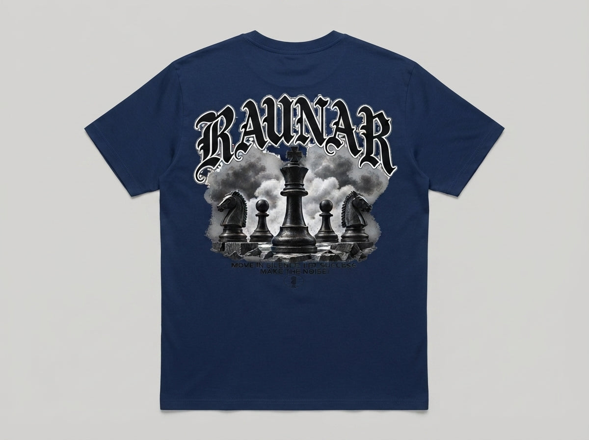 Ravnar Checkmate T shirt Navy Blue