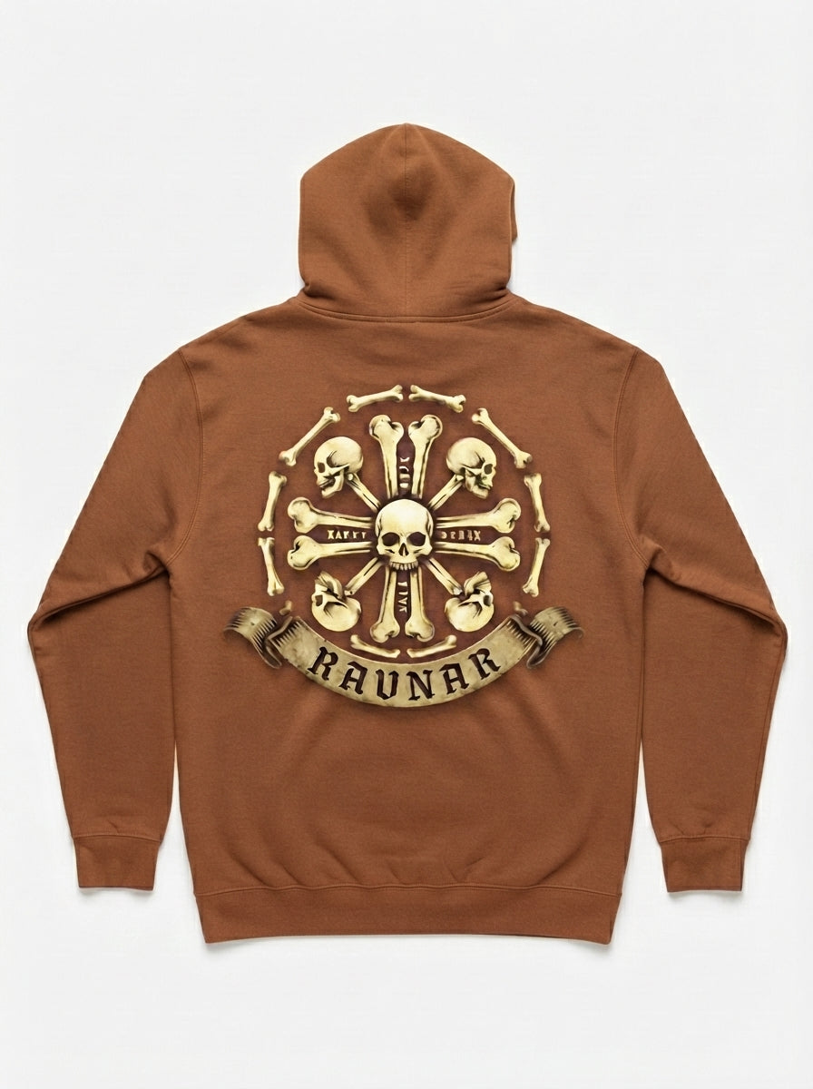 Ravnar Crown Of Bones Brown Hoodie
