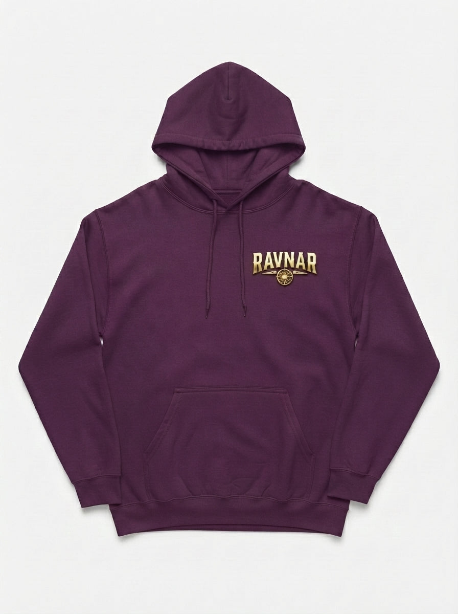 Ravnar Crown Of Bones Burgundy Hoodie