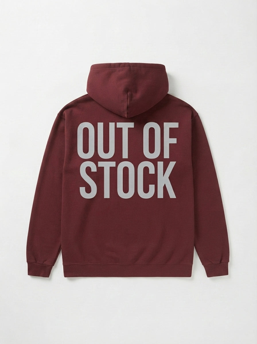 Ravnar Out OF Stock Hoodie Burgundy