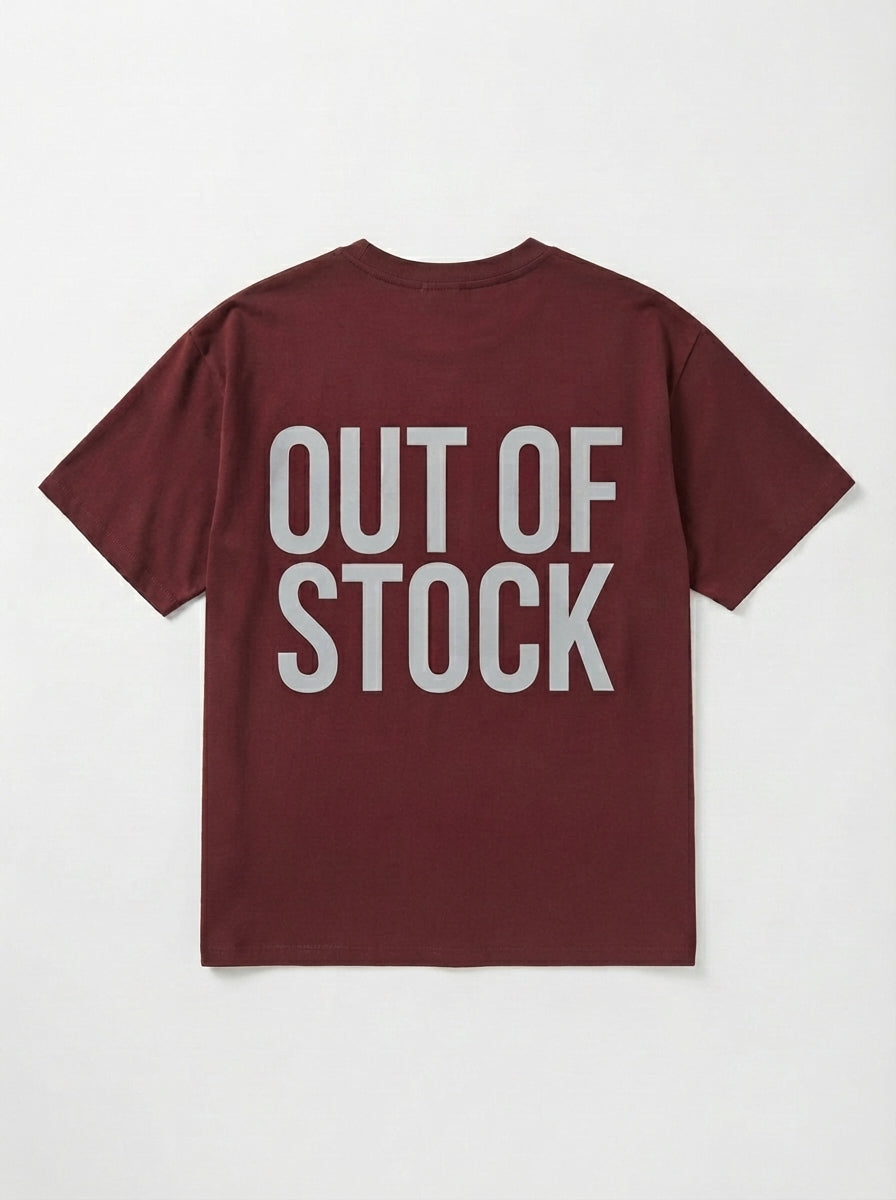 Ravnar Out OF Stock T shirt Maroon