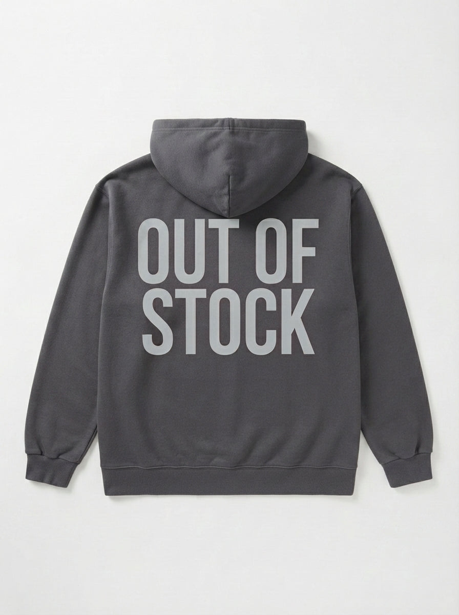 Ravnar Out OF Stock Hoodie Charcoal Grey