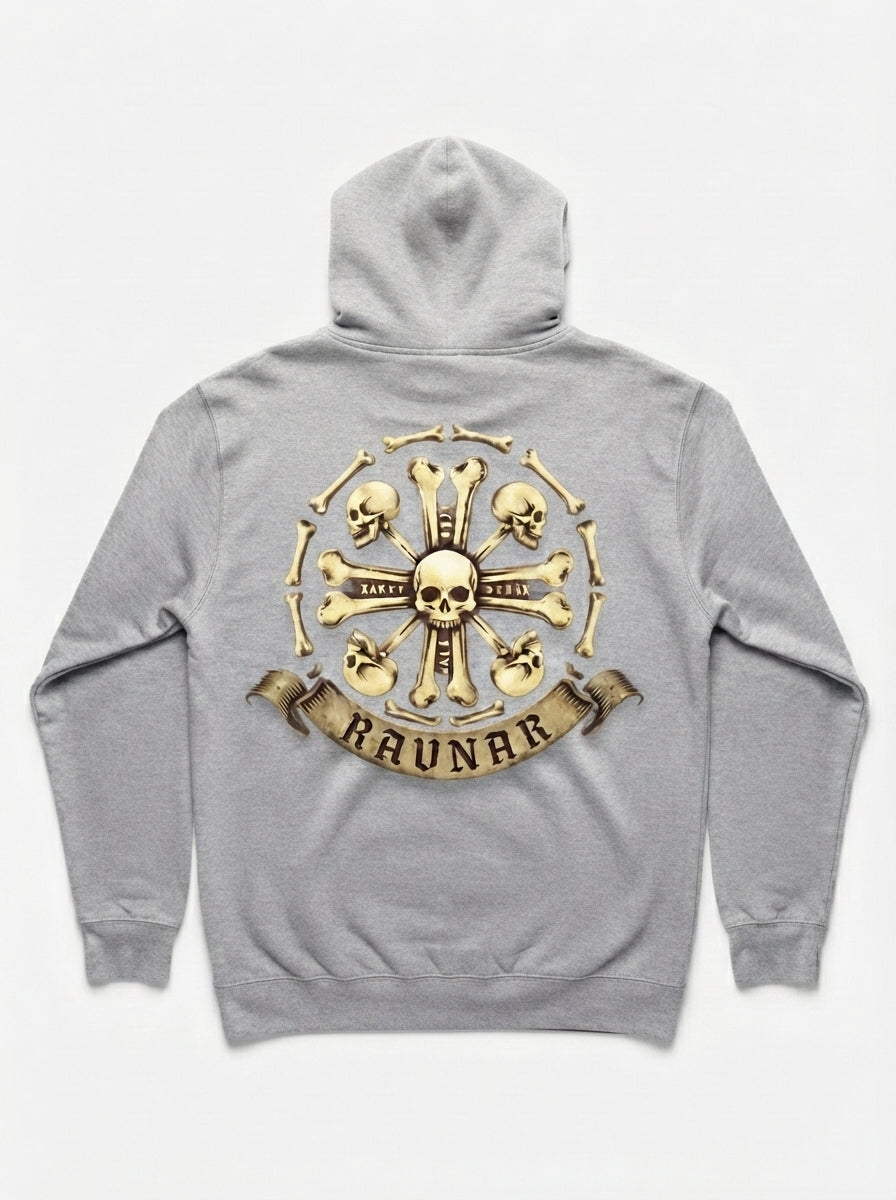 Ravnar Crown Of Bones grey Hoodie