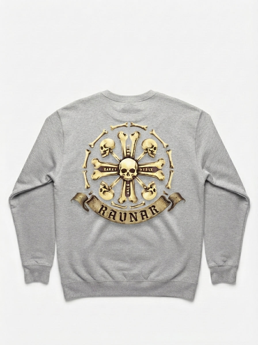 Ravnar Crown Of Bones Grey Sweatshirt