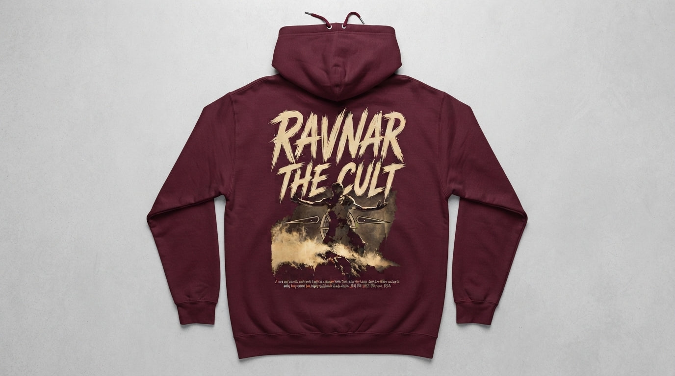 Ravnar The Cult Hoodie Maroon