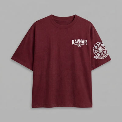 Ravnar Crest T shirt Maroon