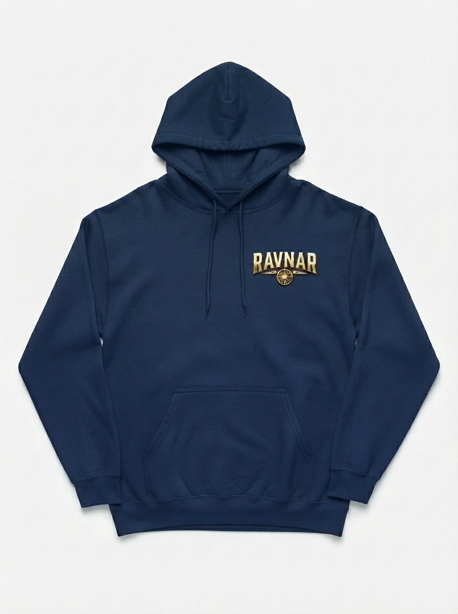 Ravnar Crown Of Bones Navy Blue Hoodie