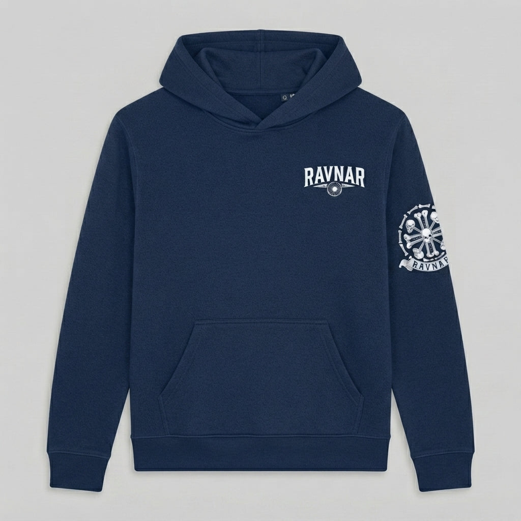 Ravnar Crest Hoodie Navy Blue