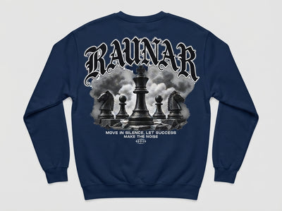 Ravnar Checkmate Sweatshirt Navy Blue