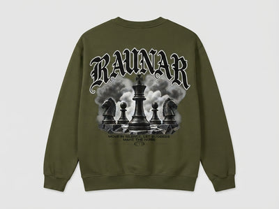 Ravnar Checkmate Sweatshirt Olive Green
