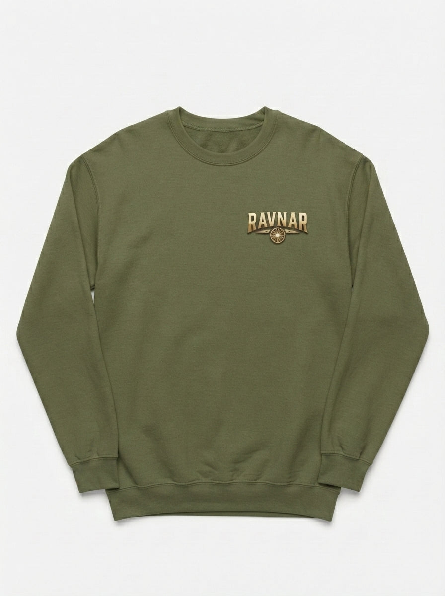 Ravnar Crown Of Bones Olive Green Sweatshirt