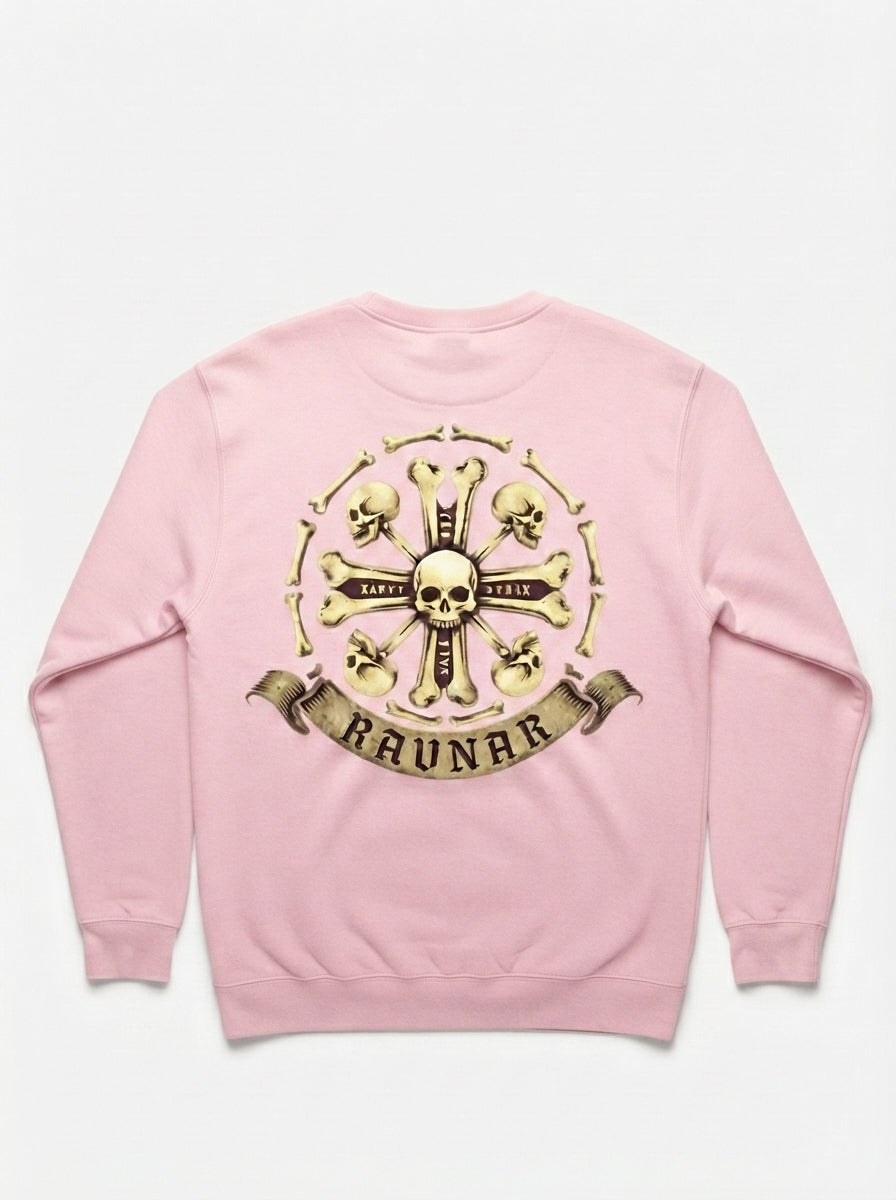 Ravnar Crown Of Bones Light Pink Sweatshirt