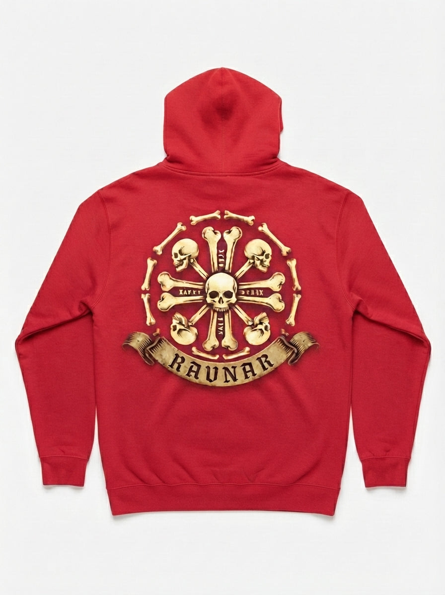 Ravnar Crown Of Bones Red Hoodie
