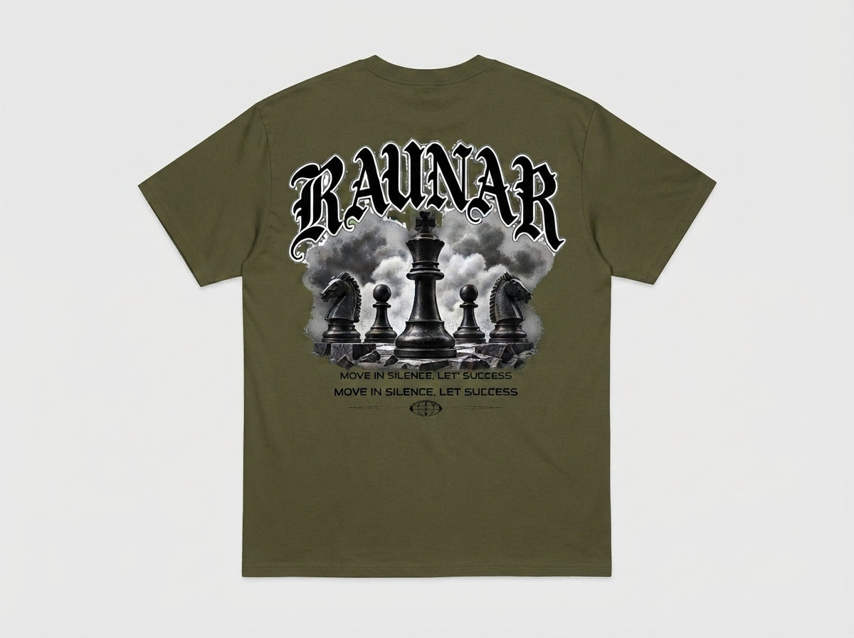 Ravnar Checkmate T shirt Olive Green
