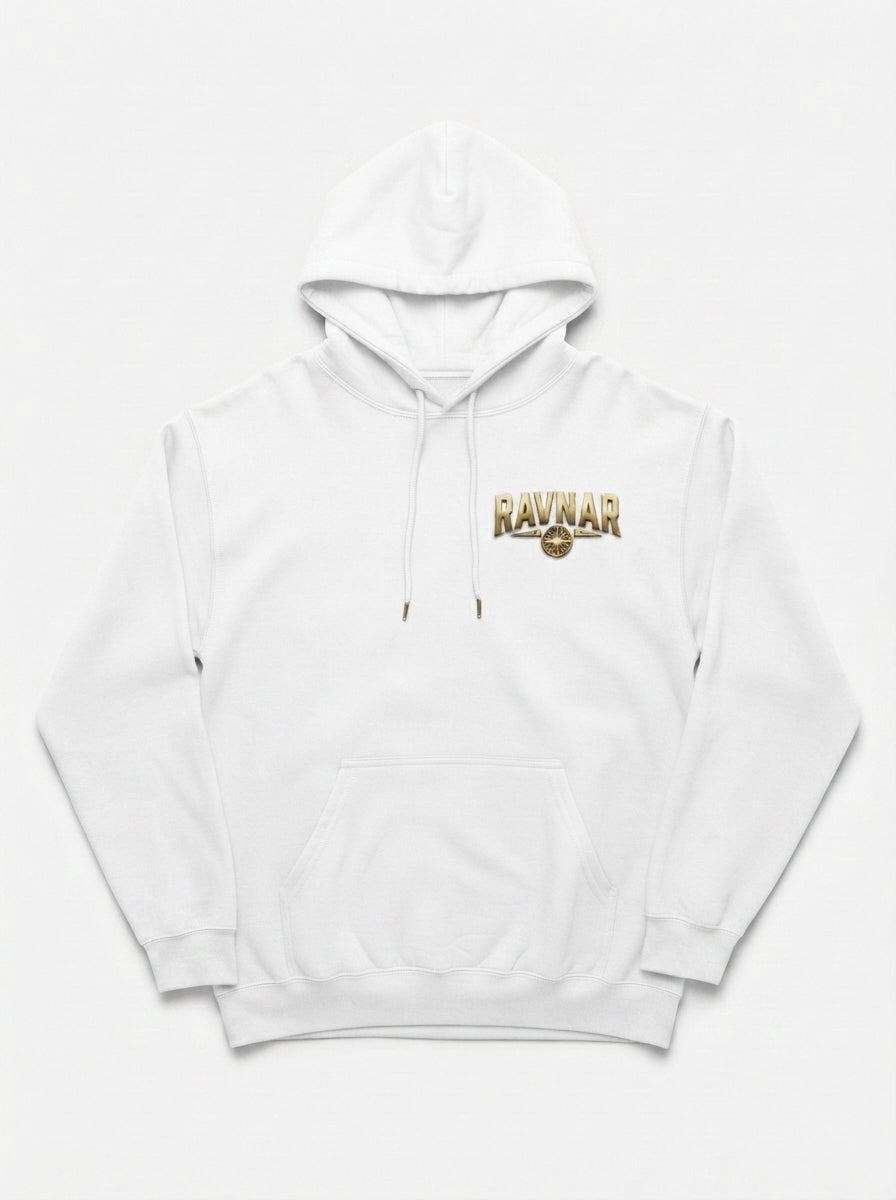 Ravnar Crown Of Bones White Hoodie