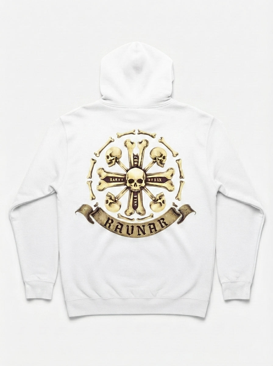 Ravnar Crown Of Bones White Hoodie