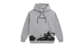 Ravnar Apex grey heavyweight hoodie with black F1 race car graphic and drawstring hood