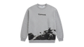 Ravnar Apex grey heavyweight sweatshirt featuring a black racing car graphic and logo on the chest.