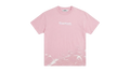 Ravnar Apex pink heavyweight cotton t-shirt with white graphic print and structured fit
