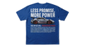 Ravnar blue heavyweight cotton t-shirt with a white 911 GT3 RS graphic print on the back