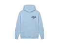 Ravnar Chackmate light blue heavyweight hoodie with black chest logo and front kangaroo pocket