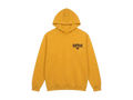 Ravnar Chackmate heavyweight mustard yellow hoodie with black logo embroidery on the chest
