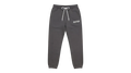 Ravnar charcoal grey heavyweight sweatpants with white drawstring and logo detail on a neutral background
