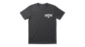 Ravnar The Cult heavyweight charcoal grey cotton t-shirt with white chest logo print