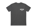Ravnar Checkmate charcoal grey heavyweight cotton t-shirt with white chest logo print