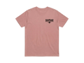 Ravnar Checkmate dusty rose heavyweight cotton t-shirt with a small black logo on the chest