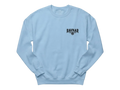 Ravnar Checkmate sweatshirt in light blue with a black logo on the chest, featuring a premium heavyweight fabric.