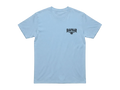 Ravnar Checkmate light blue heavyweight cotton t-shirt with black chest logo