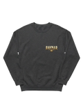 Ravnar Crown of Bones charcoal grey heavyweight sweatshirt with a gold logo on the chest.