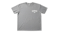Ravnar grey heavyweight cotton t-shirt with a white chest logo, featuring a structured fit and soft finish.