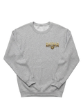 Ravnar Crown of Bones grey heavyweight crewneck sweatshirt with gold logo embroidery on the chest