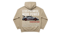 Ravnar GTRS heavyweight beige hoodie featuring a Porsche 911 GT3 RS graphic print on the back