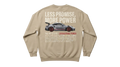 Ravnar GTRS heavyweight beige sweatshirt featuring a Porsche 911 GT3 RS graphic print on the back