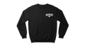 Ravnar GTRS black heavyweight sweatshirt with white chest logo branding and structured fit