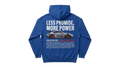 Ravnar GTRS blue heavyweight hoodie featuring a white Porsche 911 GT3 RS graphic and text on the back