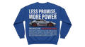 Ravnar GTRS blue heavyweight sweatshirt featuring a 911 GT3 RS graphic print on the back with bold text
