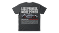 Ravnar GTRS heavyweight charcoal t-shirt featuring a Porsche 911 GT3 RS graphic on the back with bold text