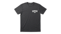 Ravnar GTRS heavyweight charcoal grey t-shirt with white chest logo in premium cotton fabric