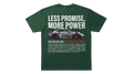Ravnar GTRS heavyweight green t-shirt featuring a 911 GT3 RS graphic print on the back with bold typography.