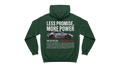 Ravnar GTRS heavyweight green hoodie with white Porsche 911 GT3 RS graphic print on the back