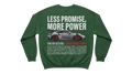 Ravnar GTRS forest green heavyweight sweatshirt featuring a 911 GT3 RS graphic print on the back