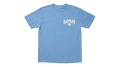 Ravnar GTRS light blue heavyweight cotton t-shirt with white chest logo print and structured fit